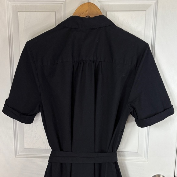 Chico's Black Eyelet Hem Midi Dress with Tie Belt & Pockets Sz 2.5 (14) - Picture 11 of 14